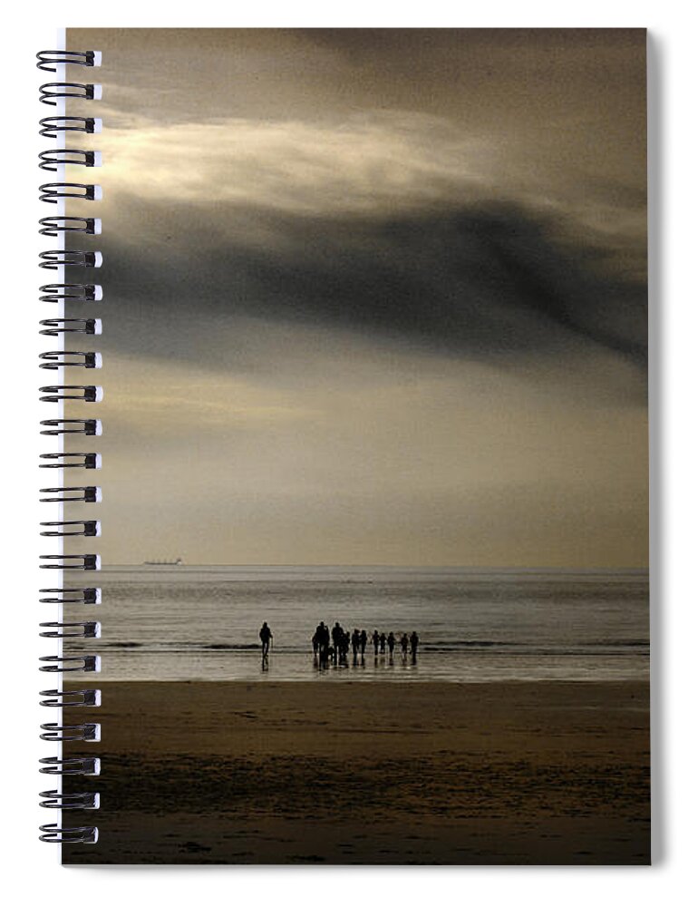 Beach Spiral Notebook featuring the photograph Winter beach by Steve Ball
