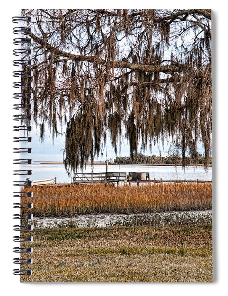 Spanish Moss Spiral Notebook featuring the photograph Winter High Tide by Scott Hansen