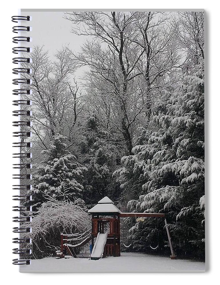 Winter Spiral Notebook featuring the photograph Winter In Swing by Dani McEvoy