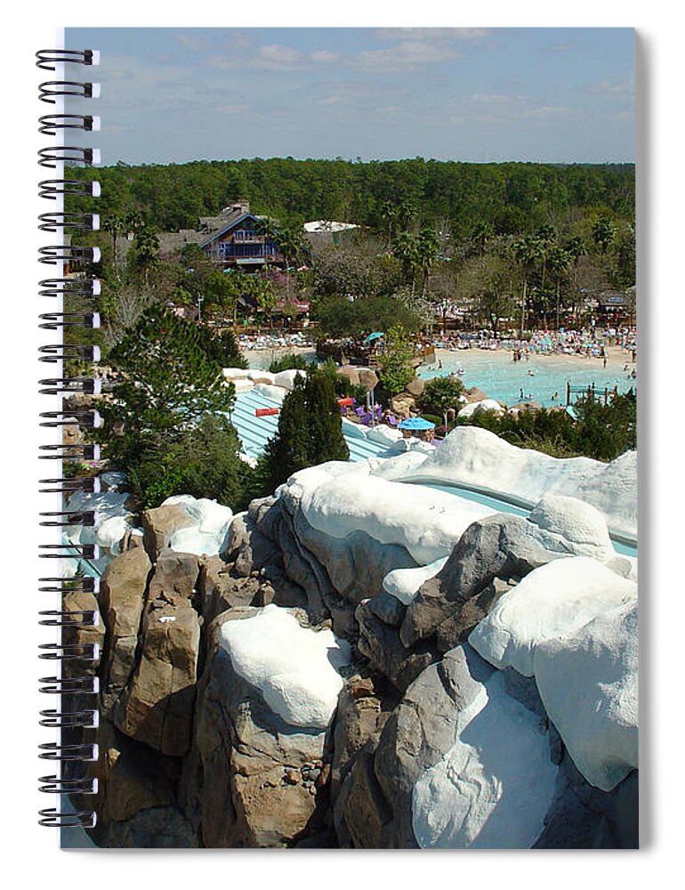 Blizzard Beach Spiral Notebook featuring the photograph Winter Slides by David Nicholls