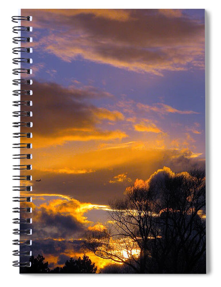 Sunset Spiral Notebook featuring the photograph Winter Sunset by Dragan Kudjerski