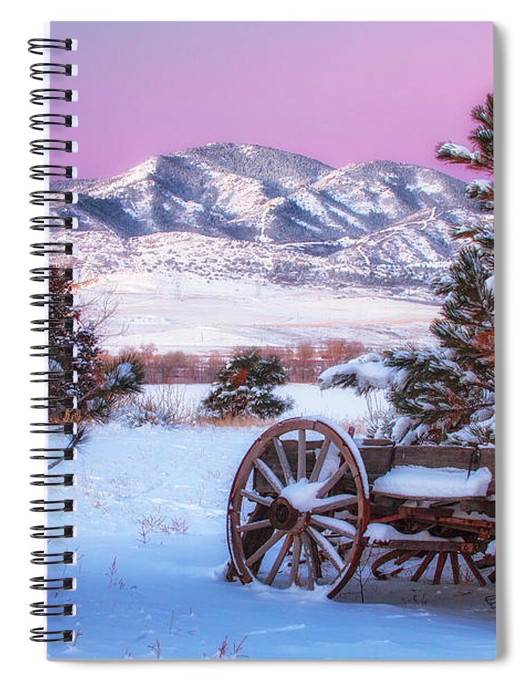 Colorado Spiral Notebook featuring the photograph Winter Wagon by Darren White