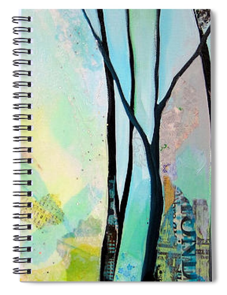Winter Spiral Notebook featuring the painting Winter Wanderings I by Shadia Derbyshire
