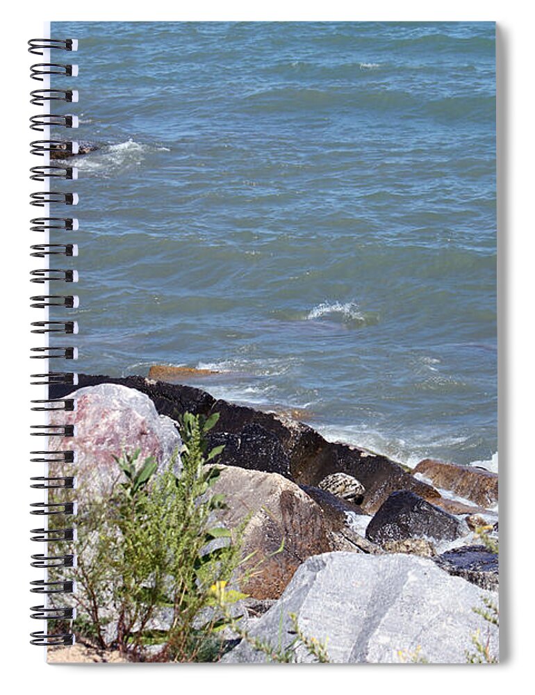 Winthrop Harbor Spiral Notebook featuring the photograph Winthrop Water by Debbie Hart