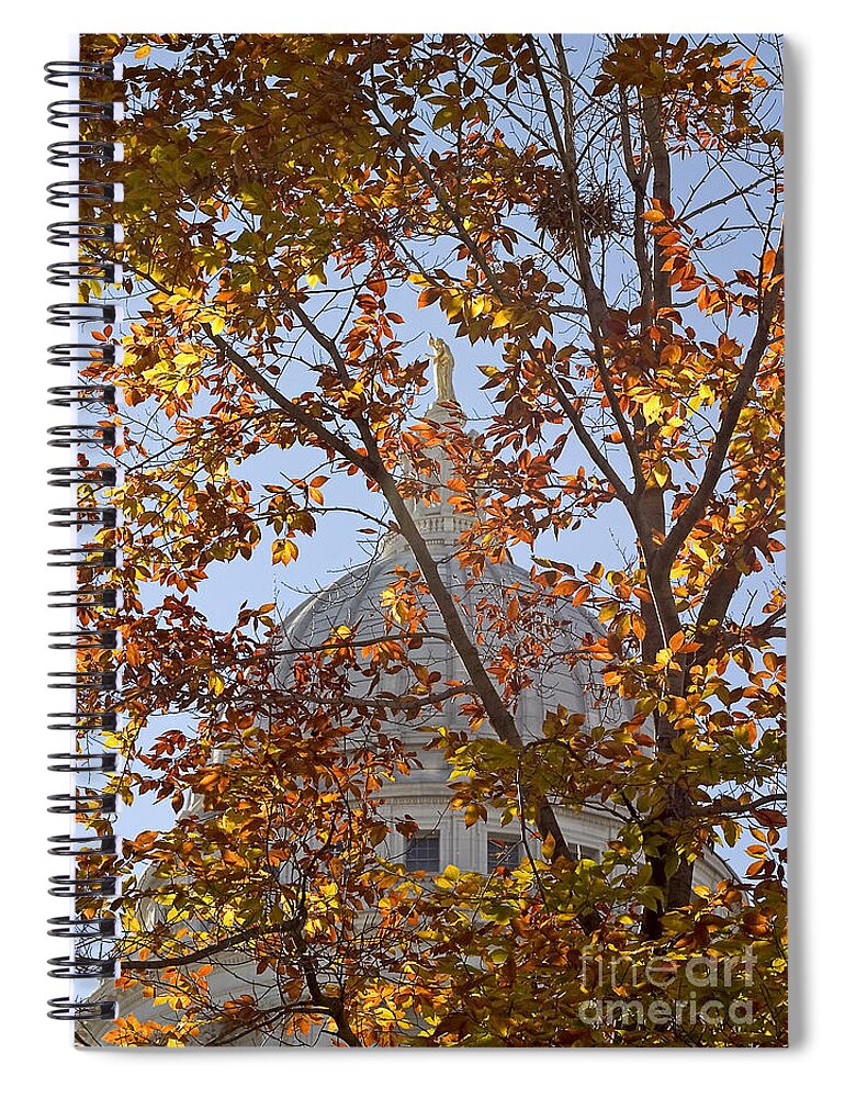 Capitol Spiral Notebook featuring the photograph Wisconsin Capitol by Steven Ralser