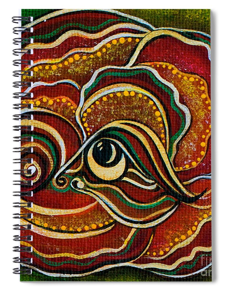 Third Eye Painting Spiral Notebook featuring the painting Wisdom Spirit Eye by Deborha Kerr