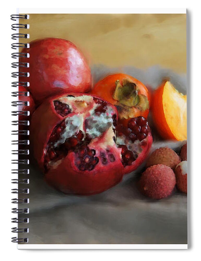 Feng Shui Spiral Notebook featuring the painting Wish you... by Elena Perelman