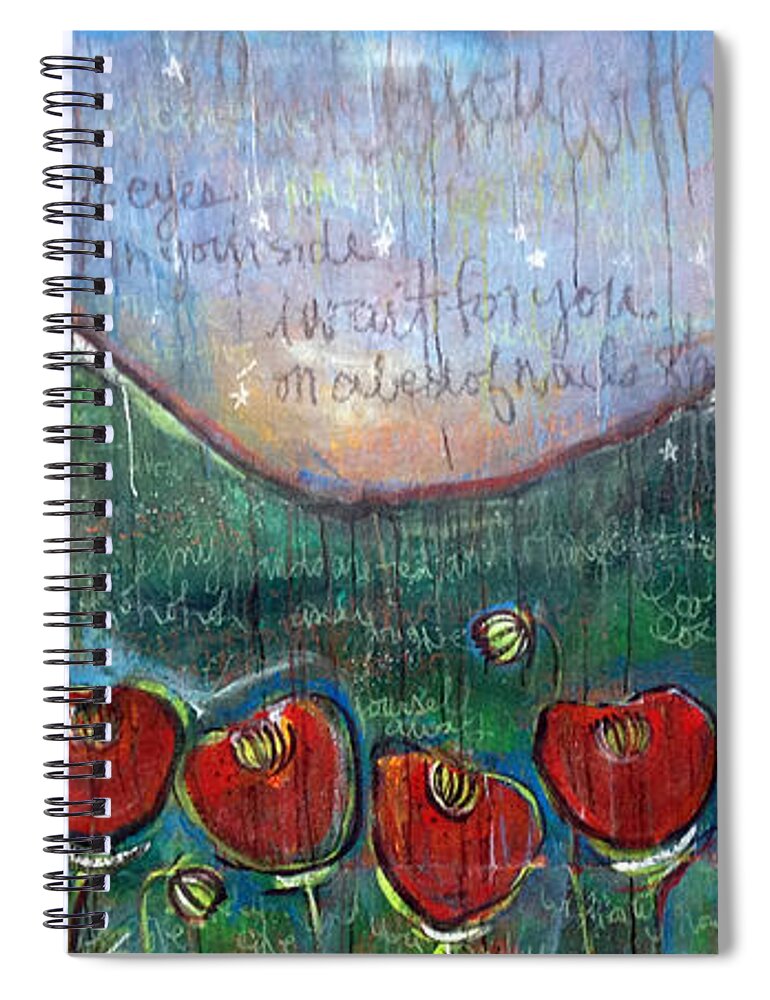 U2 Spiral Notebook featuring the painting With Or Without You by Laurie Maves ART