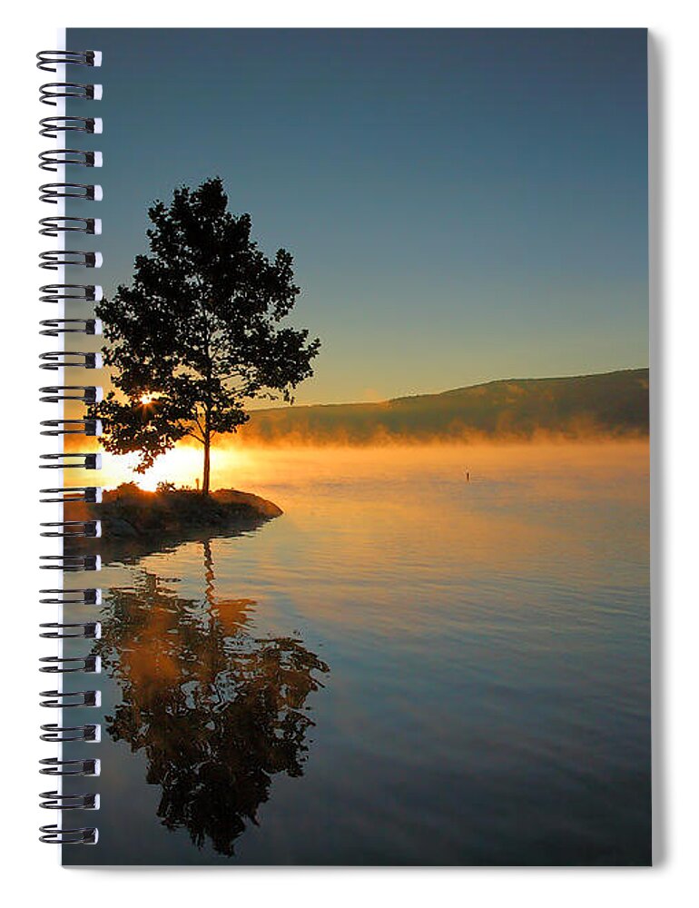 Tree Spiral Notebook featuring the photograph Witness To The Dawn II by Steven Ainsworth