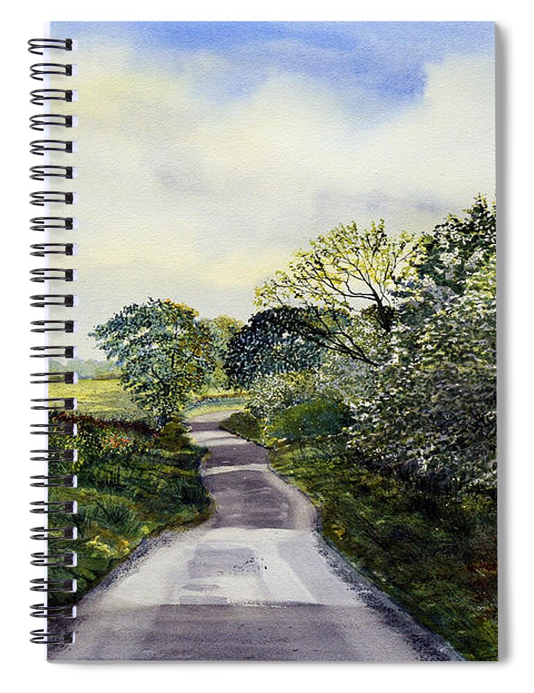 Watercolour Spiral Notebook featuring the painting Woldgate - Late Spring by Glenn Marshall