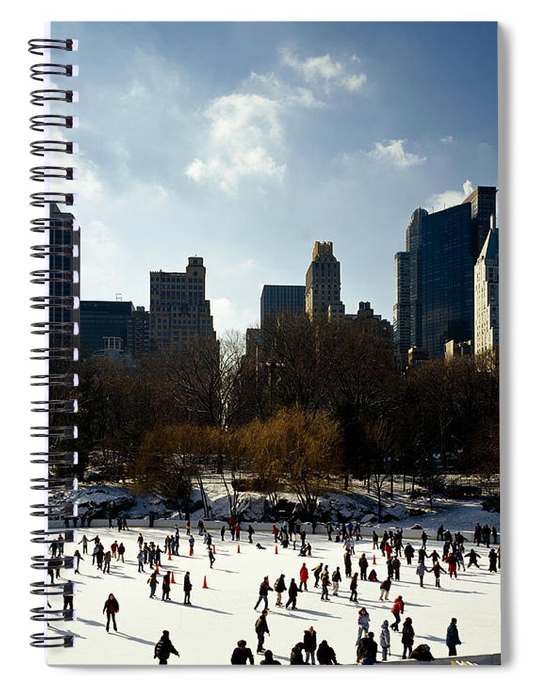 New York Spiral Notebook featuring the photograph Wollman Ice Skating Rink by Rafael Macia