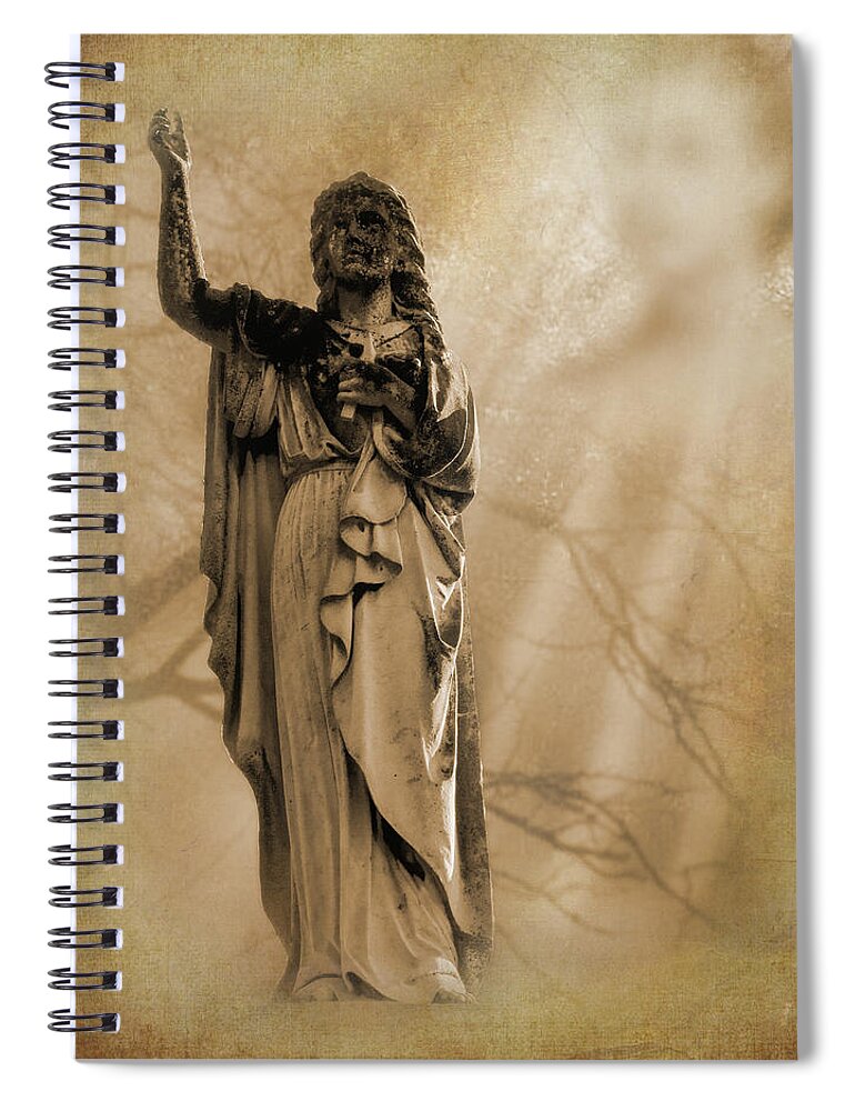 Woman The Forgotten Series 08 Spiral Notebook featuring the digital art Woman The Forgotten Series 08 by Cynthia Woods
