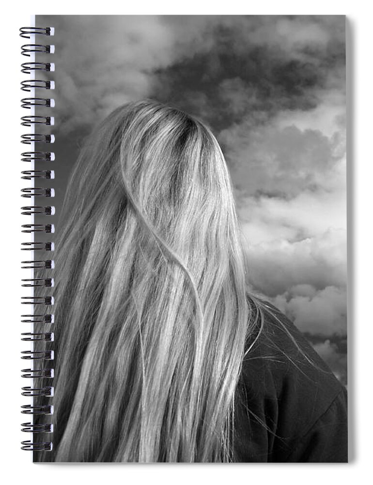 Black And White Spiral Notebook featuring the photograph Wondering About Tomorrow by Glenn McCarthy Art and Photography