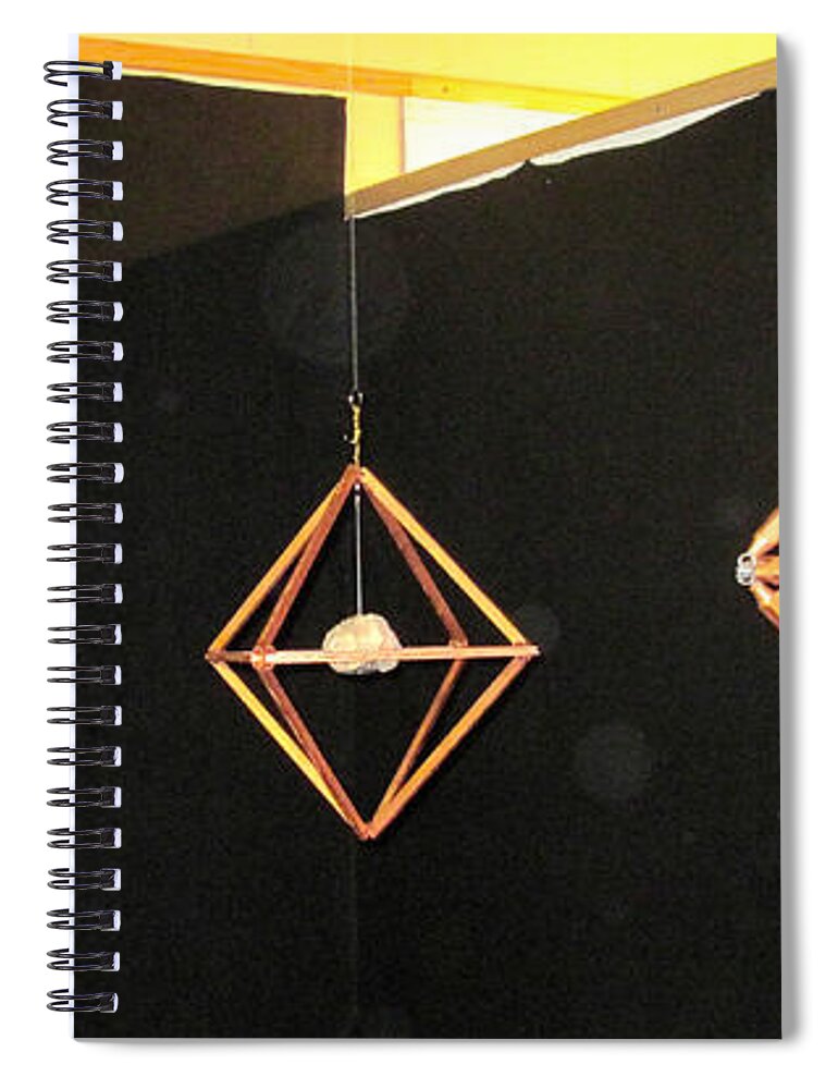 Mobiles Spiral Notebook featuring the photograph Wood and Rock in Motion I by Steve Sommers