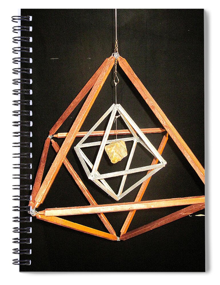 Geometry Spiral Notebook featuring the photograph Wood and Rock in Motion II by Steve Sommers