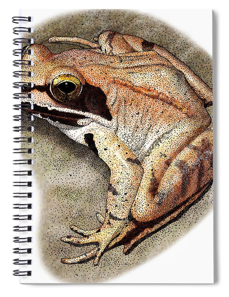 Wood Frog Spiral Notebook featuring the photograph Wood Frog by Roger Hall