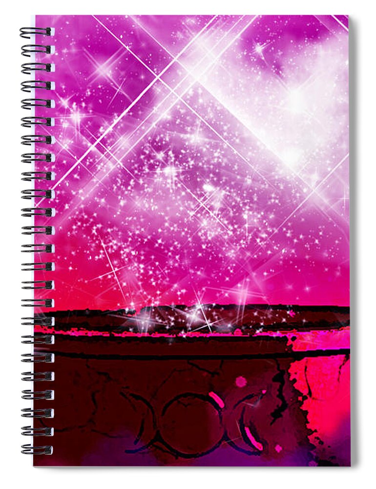 Magic Spiral Notebook featuring the painting Work the Magic by Sophia Gaki Artworks