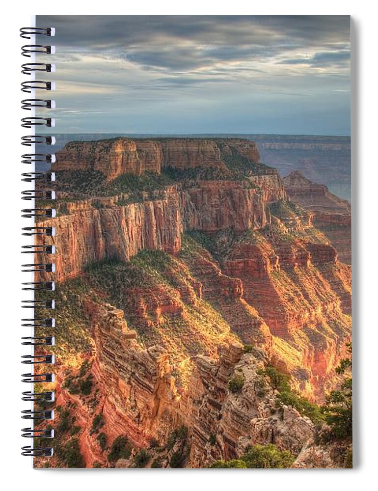 Wotan's Thronegrand Canyonlandscaperock Formation Spiral Notebook featuring the photograph Wotan's Throne by Jeff Cook