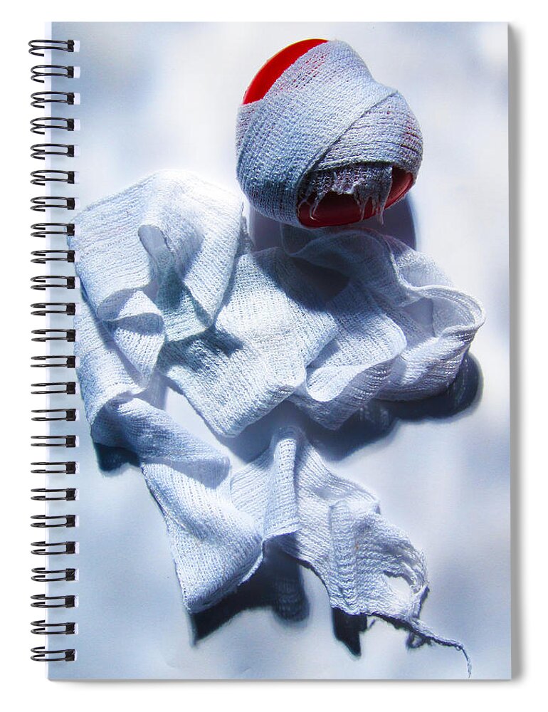 Wounded Spiral Notebook featuring the photograph Wounded Heart Series No.3 by Ingrid Van Amsterdam