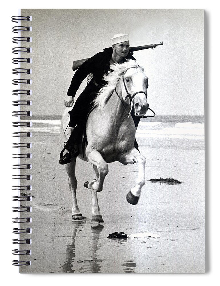 Wwii Spiral Notebook featuring the photograph WWII USCG on Patrol by Historic Image