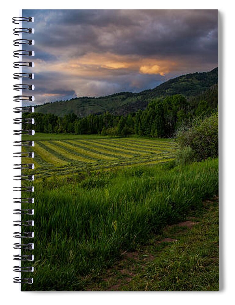 Star Valley Spiral Notebook featuring the photograph Wyoming Pastures by Chad Dutson