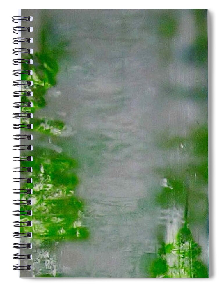Acryl Painting Artwork Spiral Notebook featuring the painting Y - grasser by KUNST MIT HERZ Art with heart