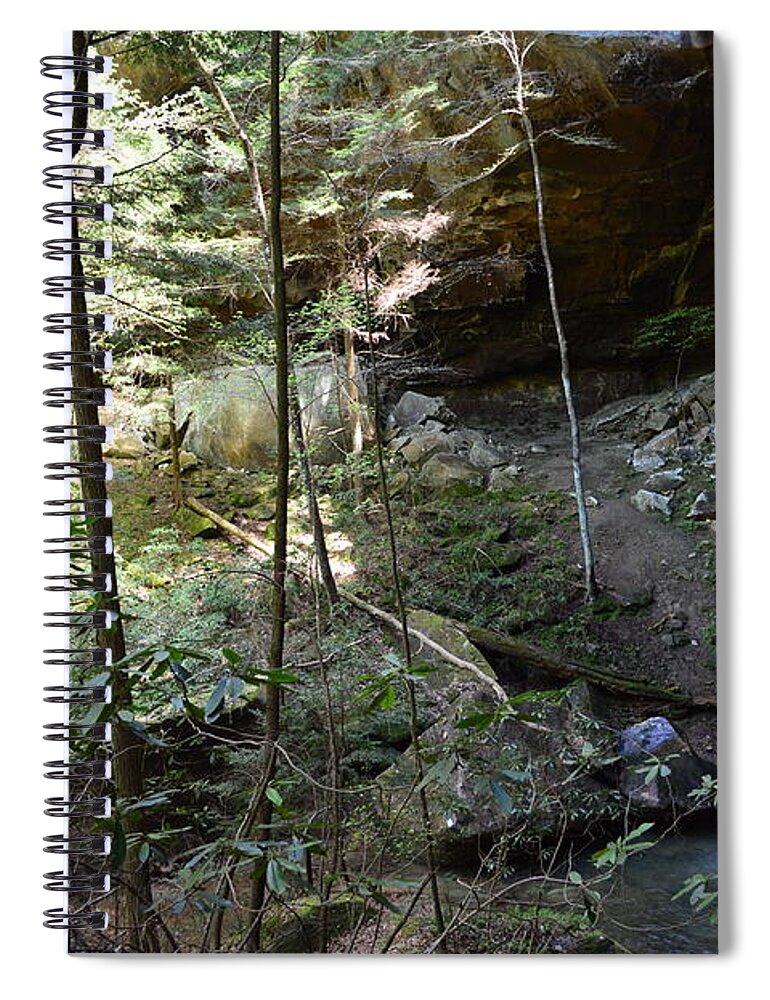 Featured Spiral Notebook featuring the photograph Yahoo Falls in Spring by Stacie Siemsen