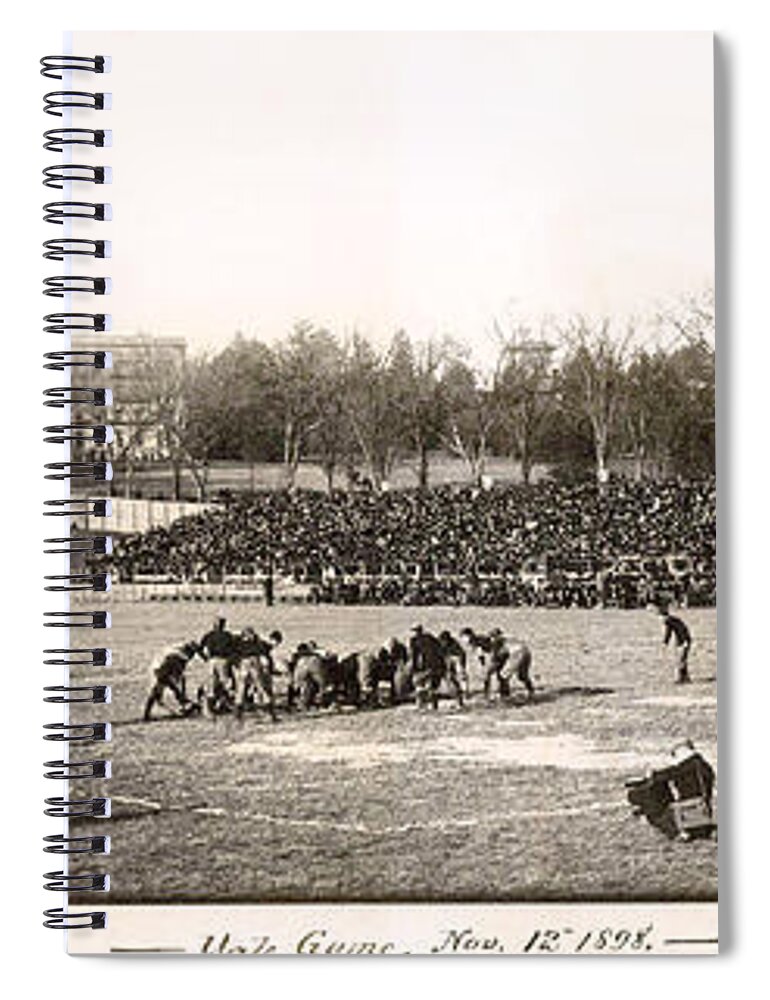 Yale Football Spiral Notebook featuring the photograph Yale Football Circa 1898 by Jon Neidert