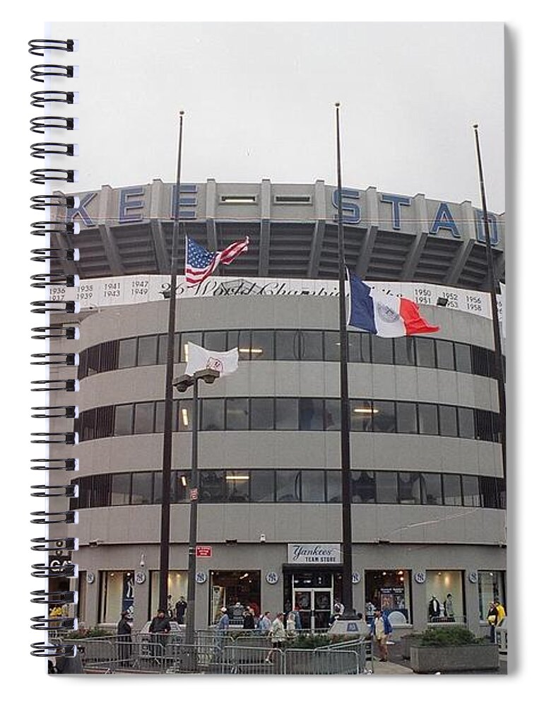 Architecture Spiral Notebook featuring the photograph Yankee Stadium 1976 - 2008 by John Schneider