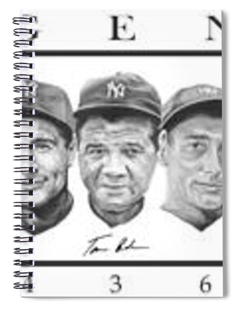 New York Yankees Spiral Notebook featuring the painting Yankees by Tamir Barkan