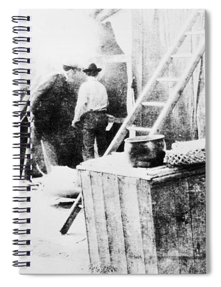1905 Spiral Notebook featuring the photograph Yellow Fever, 1905 by Granger