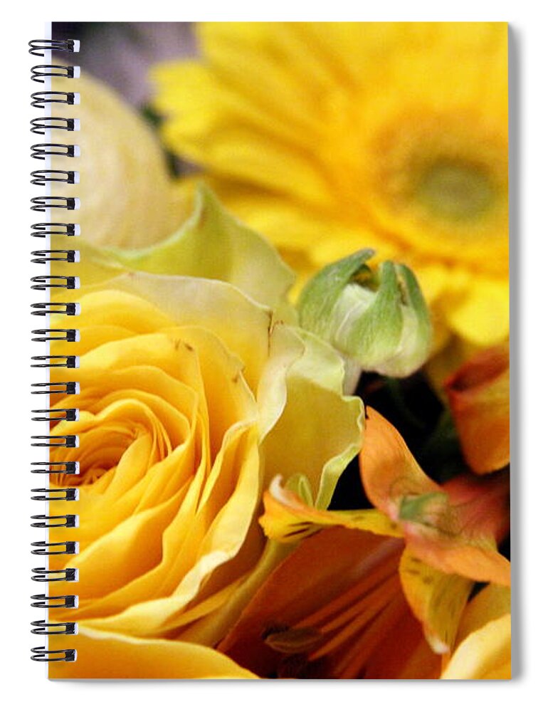 Rose Spiral Notebook featuring the photograph Yellow Flowers by Amanda Mohler