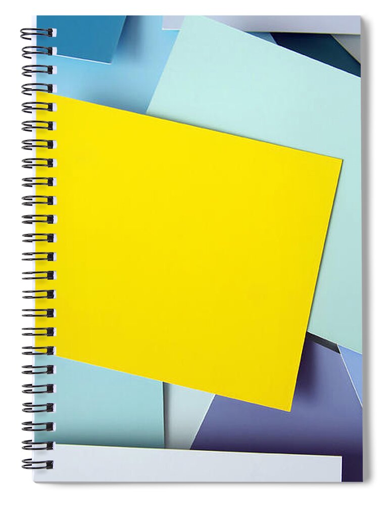 Adhesive Spiral Notebook featuring the photograph Yellow Memo by Carlos Caetano