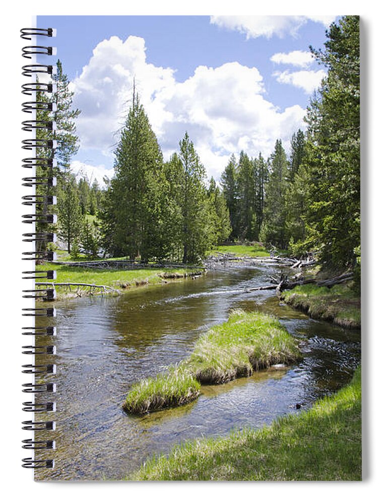 River Spiral Notebook featuring the photograph Yellowstone River by Lynn Hansen