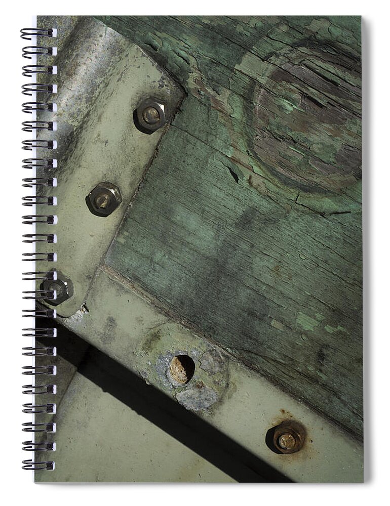 Boat Abstract Spiral Notebook featuring the photograph Yesterday's Seafoam by Rebecca Sherman
