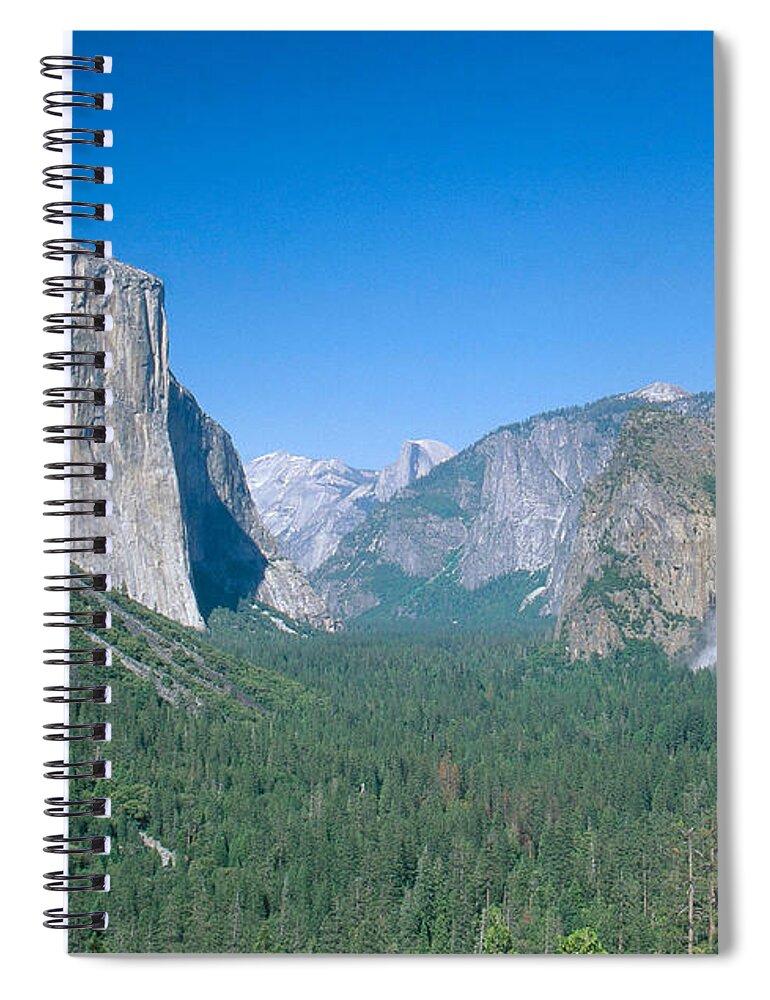 El Capitan Spiral Notebook featuring the photograph Yosemite Valley by David Davis