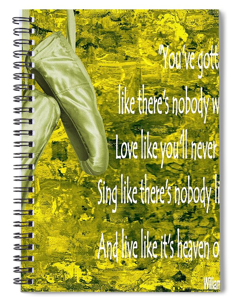 You Gotta Dance Spiral Notebook featuring the photograph You Gotta Dance - Yellow by Barbara St Jean