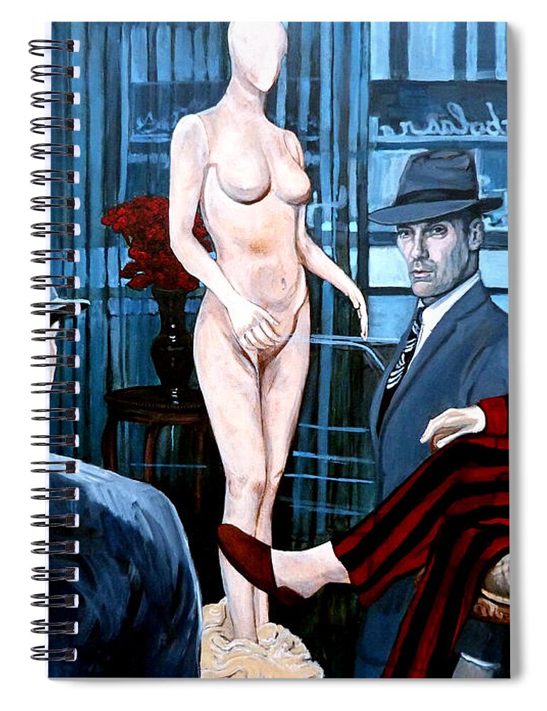 Yolt Spiral Notebook featuring the painting You Only Live Twice by Tom Roderick