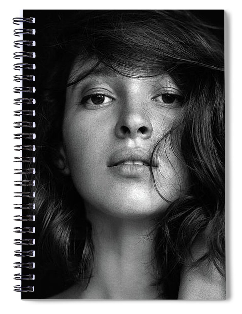 Cool Attitude Spiral Notebook featuring the photograph Young Beautiful Woman by Coffeeandmilk