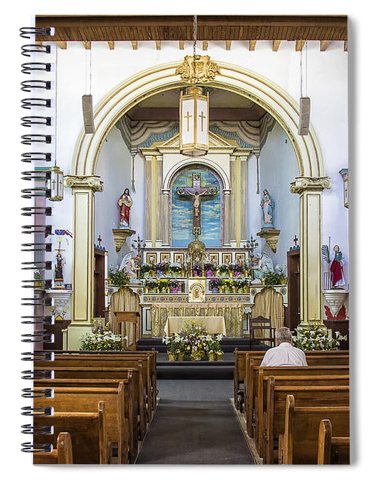 Ysleta Mission Spiral Notebook featuring the photograph Ysleta Mission of El Paso by Priscilla Burgers