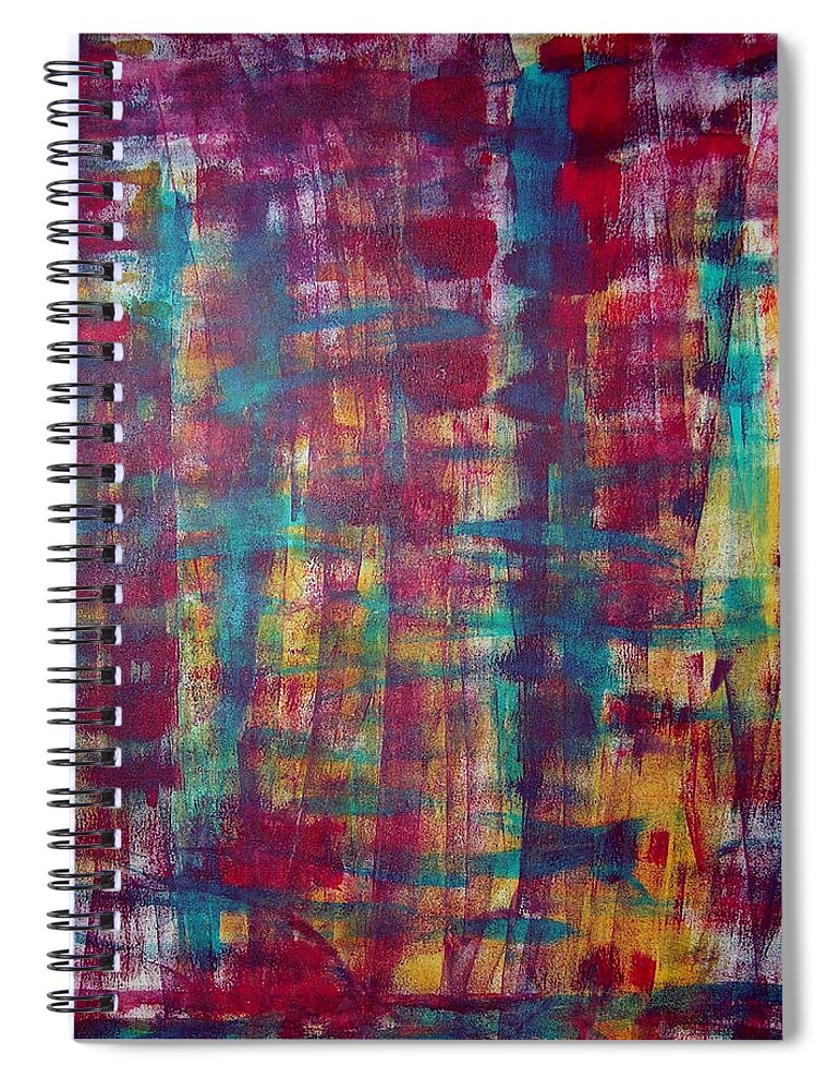 Abstract Painting Spiral Notebook featuring the painting Z2 by KUNST MIT HERZ Art with heart