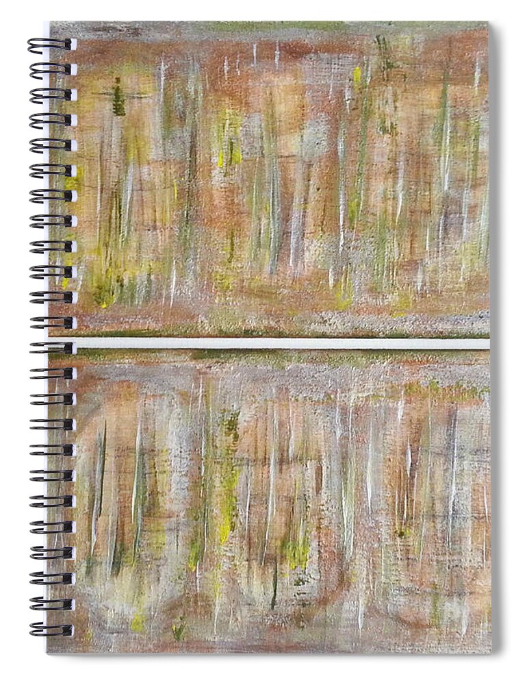 Abstract Artwork Spiral Notebook featuring the painting Z4 - Schalen brechen by KUNST MIT HERZ Art with heart