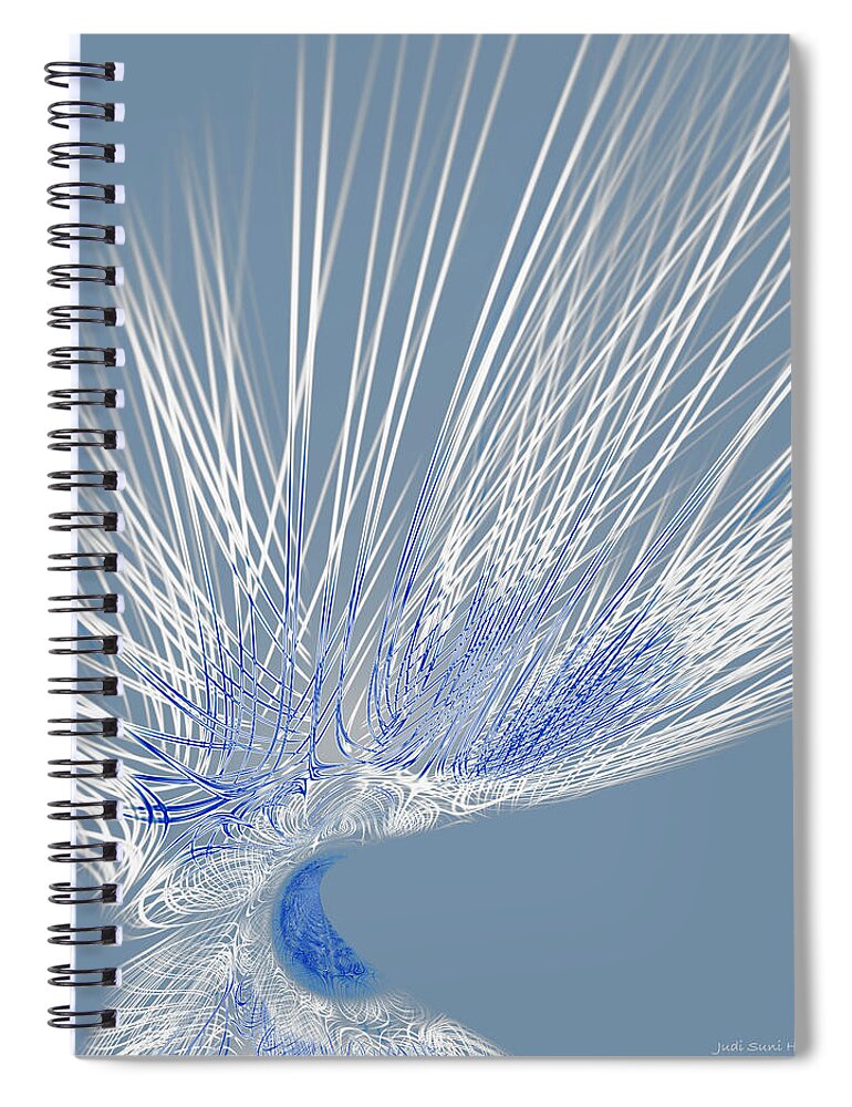 Abstract Spiral Notebook featuring the digital art Zephyr by Judi Suni Hall