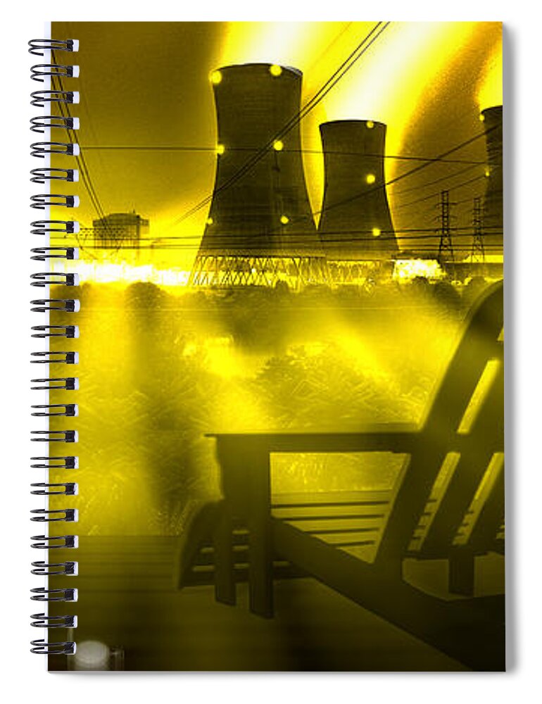 Surrealism Spiral Notebook featuring the photograph Zero Hour in Yellow by Mike McGlothlen