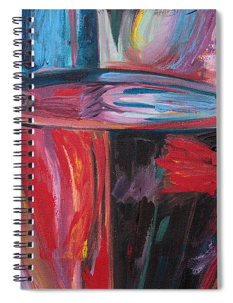 Palette Knife Spiral Notebook featuring the painting Zest by Trina Teele