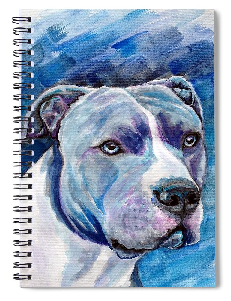 Dog Spiral Notebook featuring the painting Ziggy by Ashley Kujan
