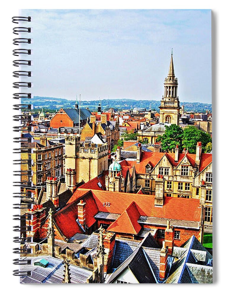 Yhun Suarez Spiral Notebook featuring the photograph Oxford Cityscape by Yhun Suarez