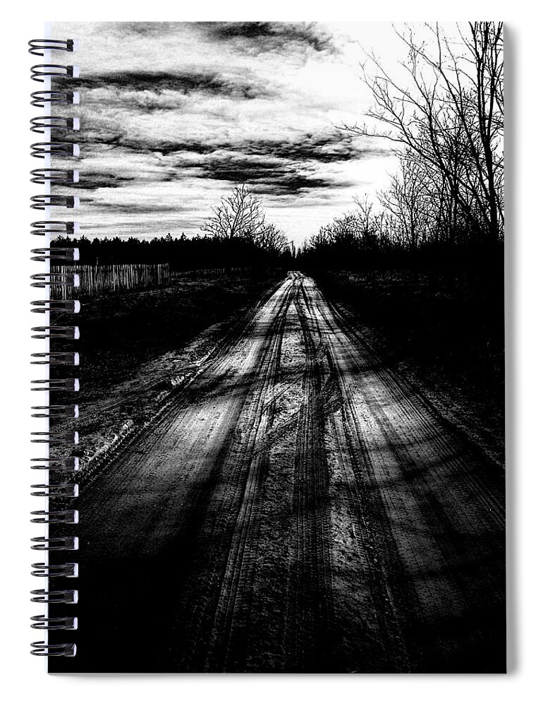 Landscape Spiral Notebook featuring the photograph - Whereto - by Mimulux Patricia No