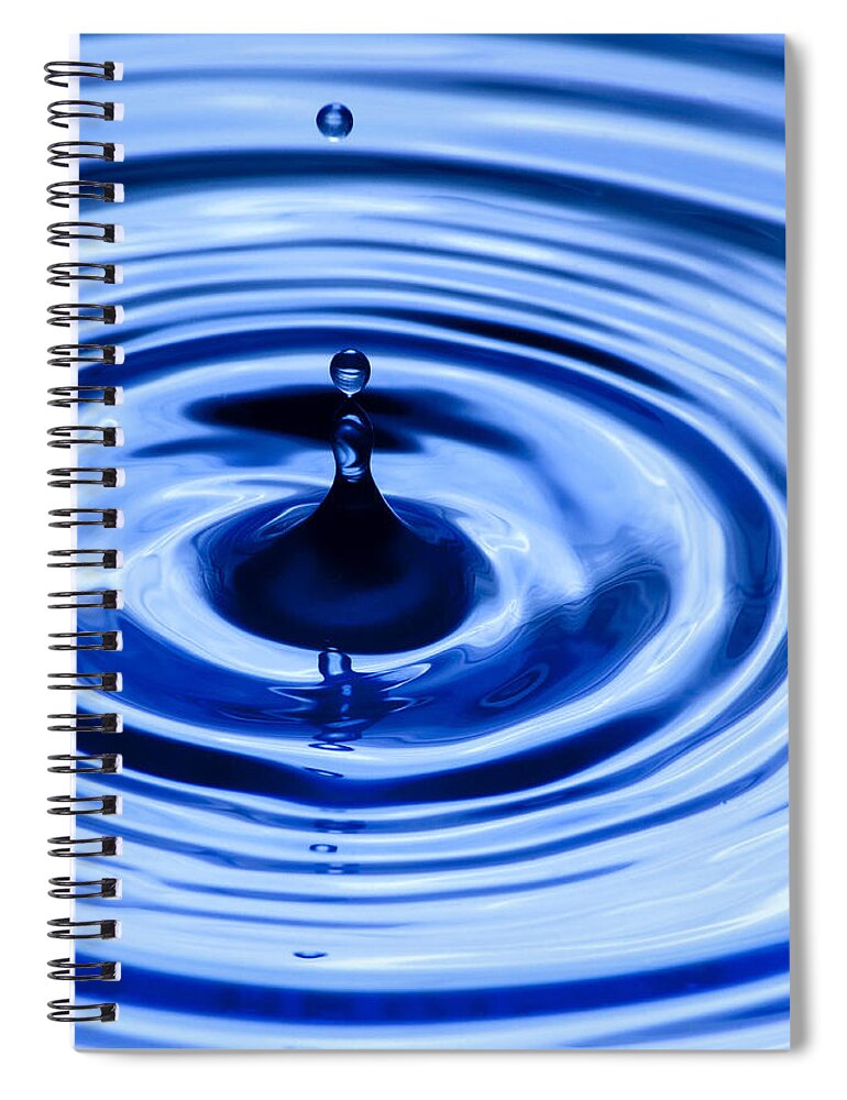 Water Drops Spiral Notebook featuring the photograph A Splash of Color #1 by Michael Dorn