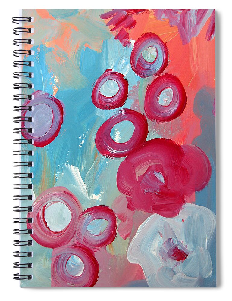 Abstract Art Spiral Notebook featuring the painting Abstract VIII by Patricia Awapara
